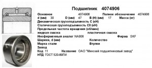 Подшипник 4074115 (NAV4015) ГПЗ-3